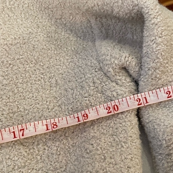 Altard state 3/4 sleeve open front thick fall cardigan cream gray off white med - Picture 5 of 8